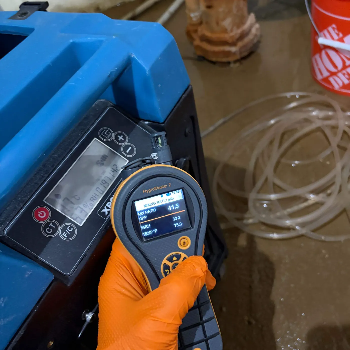 Moisture mapping with thermal imaging in Hamilton County, hancock county, IN
